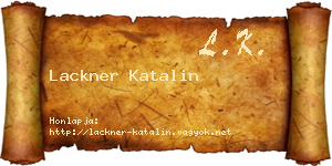 Lackner Katalin névjegykártya